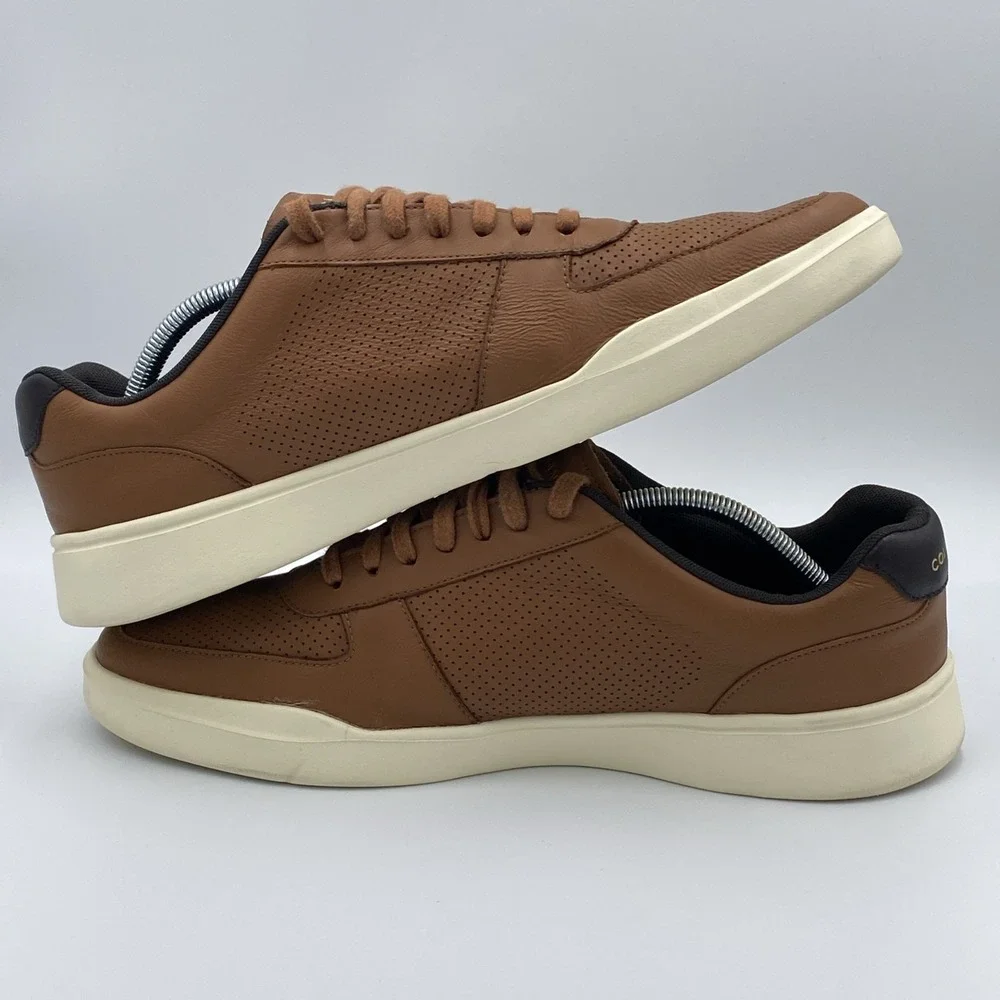 Cole Haan Grand Crosscourt Men's Size 11.5 Brown Leather Perforated Shoes C35816